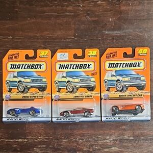 3 NWT 1999 Matchbox "Car Shows" Cars